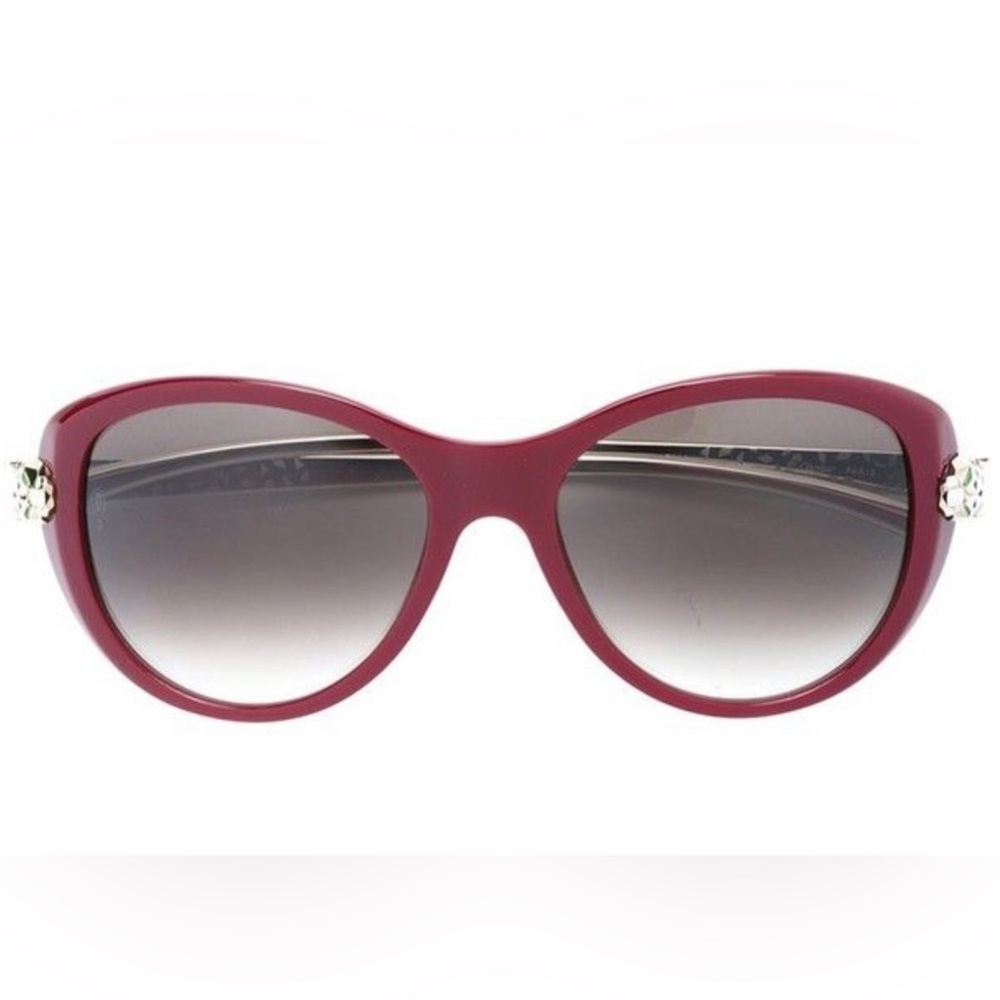 Panthere De Cartier Sunglasses Red and silver panther